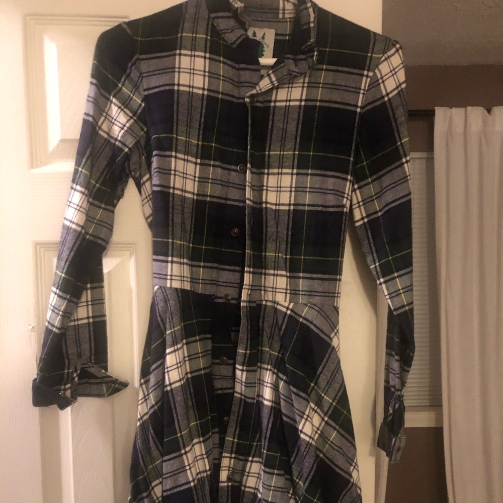 Kiel James Patrick Plaid Flannel Dress with Belt